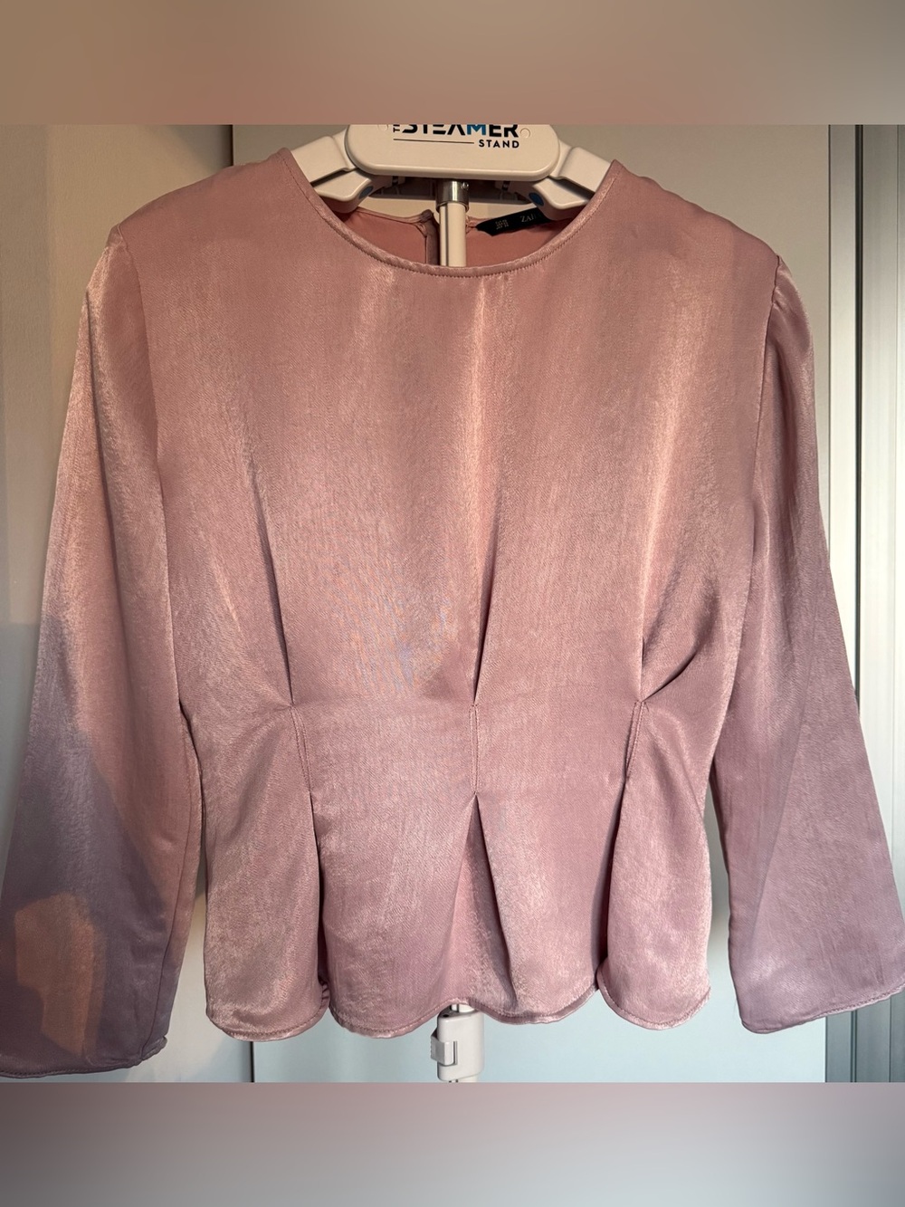 Zara Basic satin-effect blouse